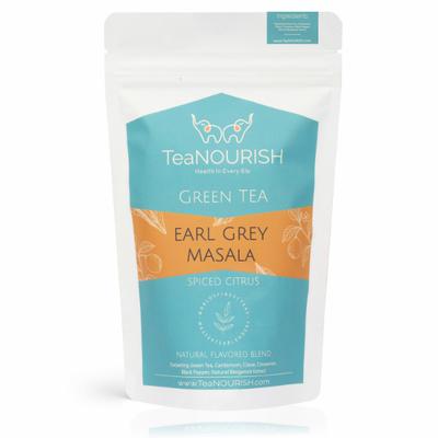 TeaNOURISH Earl Grey Masala Green Tea 100 gm - Teas