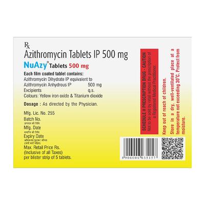 NUAZY 500mg Tablet 5's - Bacterial Infections-Mac