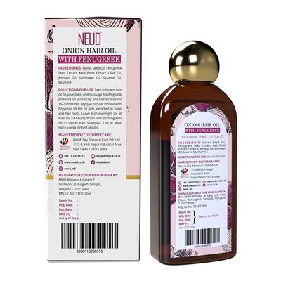 NEUD Premium Onion Hair Oil with Fenugreek for Men & Women 150 ml - Hair Oils
