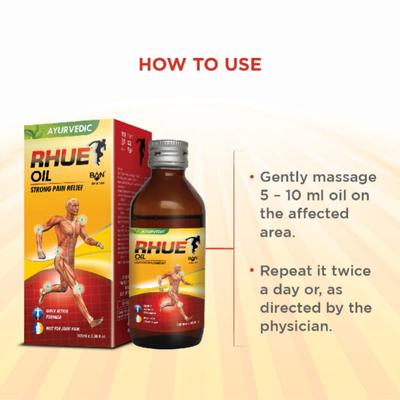 Ban Labs Rhue Strong Pain Relief Oil 100 ml - Speciality Medicines