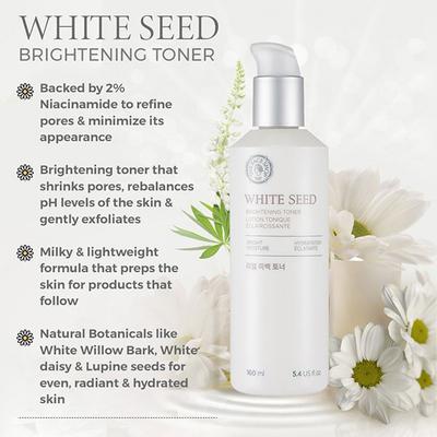 The Face Shop White Seed Brightening Toner Lotion Tonique Unifiante Bright Moisture Hydratation Eclatante 160ml - Toners