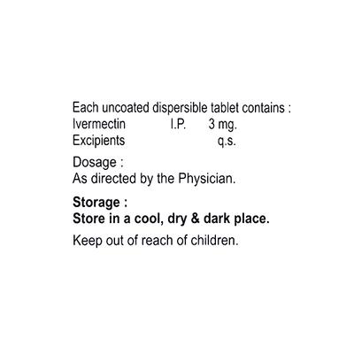 Ivercid 3mg Tablet 2'S - Parasitic Worms-Ant
