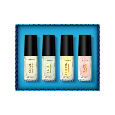 La French Coral, Blaze, Illusion & Hunter Perfume Gift Set For Men & Women, 15ml Each 4's - Perfumes (Edt/Edp)
