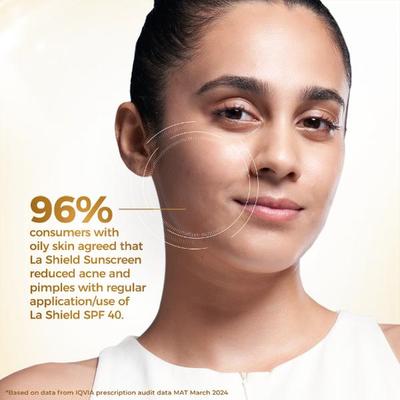 La Shield SPF 40 & PA+++ Anti Acne Sunscreen Gel 50gm - Face Sunscreen