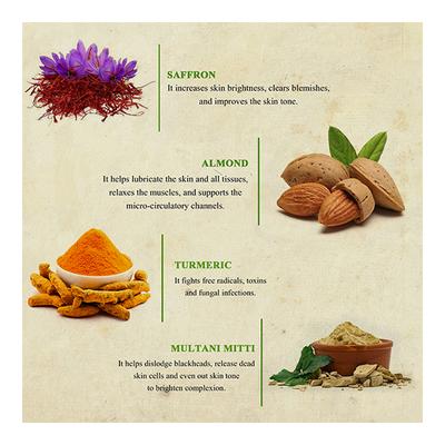 Bioayurveda Basics Kumkumadi Saffron Anti-Ageing Face Pack Creme 120 gm - Face Packs