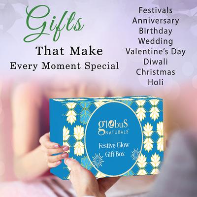 Globus Naturals Wine Infusion Luxury Spa Ritual Gift Box, Box Includes - Red Wine Body Wash 100ml + Red Wine Face Wash 75gm+ Red Wine Facial Kit 40gm + Peel Off Mask 100gm 1's - Creams, Lotions & Oils