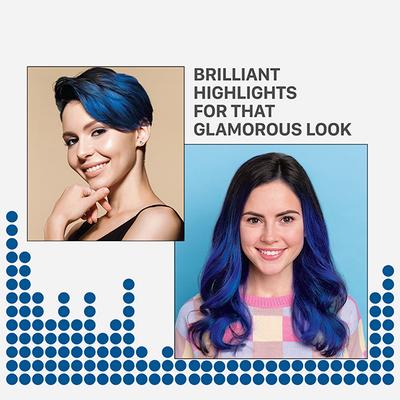 Streax Ultralights Hair Colour Highlight Kit, Blue Hair Colour, Jersey Blue, 1's - Crème