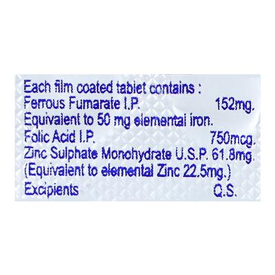 Tonofolic Z Tablet 10'S - Anaemia-VMA