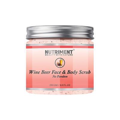 Nutriment Wine and Beer Scrub All Skin Type 250 gm - Scrubs & Exfoliants