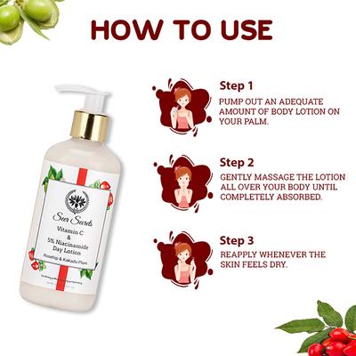 Seer Secrets Rosehip And Kakadu Plum Vitamin C & Niacinamide Day Lotion 300 ml - Face Moisturizers
