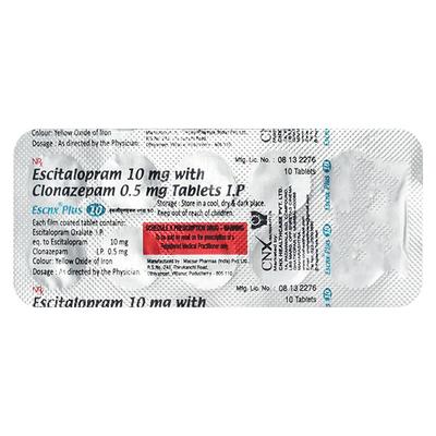 ESCNX PLUS 0.5/10 Tablet 10's - Depression-Ant