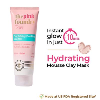 The Pink Foundry Pore Refining & Soothing Clay Mask 100 gm - Masks & Peels
