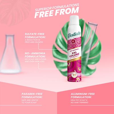 Batiste Instant Hair Refresh Dry Shampoo For All Hair Types, Waterless Shampoo 200 ml - Dry Shampoos & Conditioners