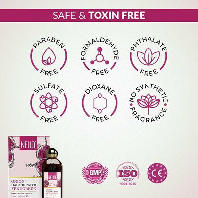 NEUD Premium Onion Hair Oil with Fenugreek for Men & Women 150 ml - Hair Oils