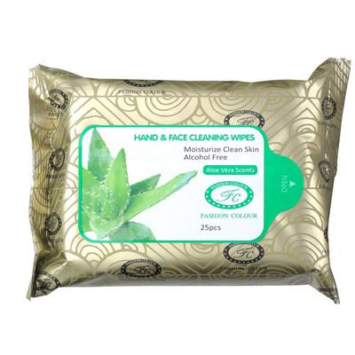 Fashion Colour Hand & Face Cleansing Wipes, Alovera Scents 25's - Diapers & Wipes