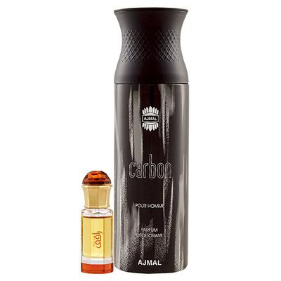 Ajmal Mukhallat Raaqi Concentrated Perfume Oil Floral Fruity And Carbon Homme Deodorant Citrus Spicy Fragrance 210 ml - Perfumes (Edt/Edp)