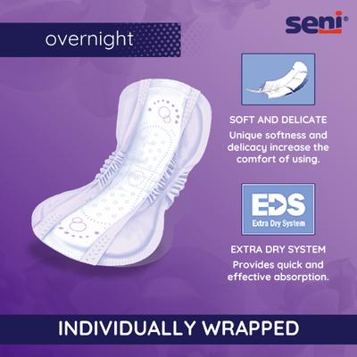Seni Lady Ultimate Long overnight Bladder Control Pads (XXXL+) 26's - Sanitary Napkins
