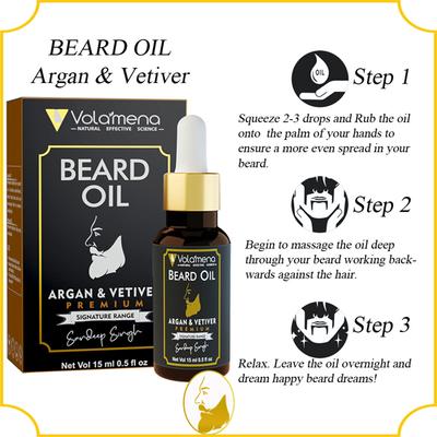 Volamena Beard Oil - Argan & Vetiver 15 ml - Beard Oil