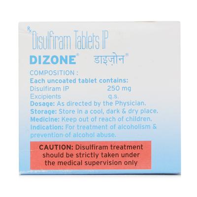 Dizone 250mg Tablet 10'S - Alcohol Addiction