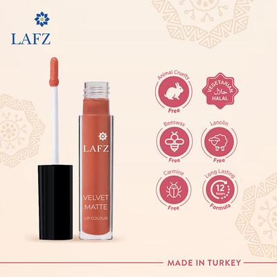 Lafz Transfer Proof & Smudge Proof Velvet Matte Lip Colour, Pumpkin 5.5 ml - Liquid Lipsticks