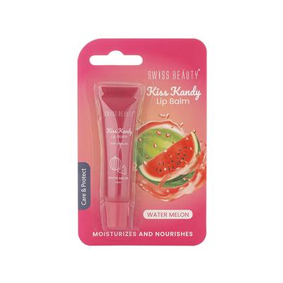 Swiss Beauty Kiss Kandy Lip Balm With Olive Oil, Shade - Water Melon 10 ml - Lip Balms