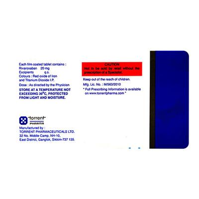 ROVOR 20 Tablet 10's - Blood Clot-Ant