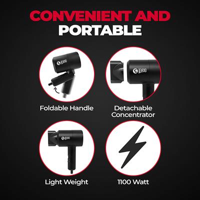 Beardo Styling Gun Ultra Compact Hair Dryer 1's - Rollers & Curlers