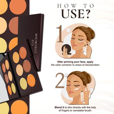 Colorbar 24Hrs Wear Concealer Palette Medium -Deep-2, 6x1.5gm 9gm - Concealer