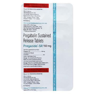 PREGAZIDE SR 150 Tablet 10's - Neuropathic Pain-Dru