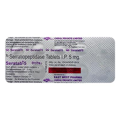 Seratab 5mg Tablet 10'S - Pain relief-Ant