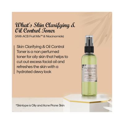 bhu botanicals Clarifying and Oil Control Toner With ACB Fruit Mix and Niacinamide 100 ml - Toners