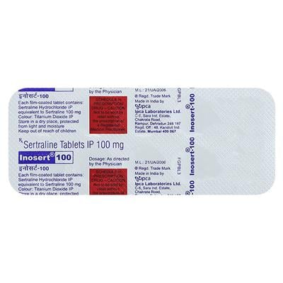 Inosert 100mg Tablet 10'S - Depression-Ant