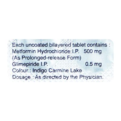 Azulix Mf 0.5/500Mg Tablet 10's - Diabetes-Ant