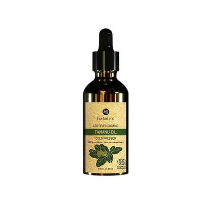 HM Herbal Me 100% Organic and Cold Pressed Tamanu Oil 50ml - Hair Oils