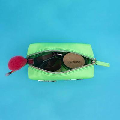 Colorbar Lips and Lashes (Small Pouch) - Neon Green 80 gm - Makeup Pouches