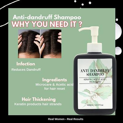 House of Beauty Anti-Dandruff Shampoo To Aid Flaky Scalp & Strengthen Hair with Salicylic 400ml - Shampoos