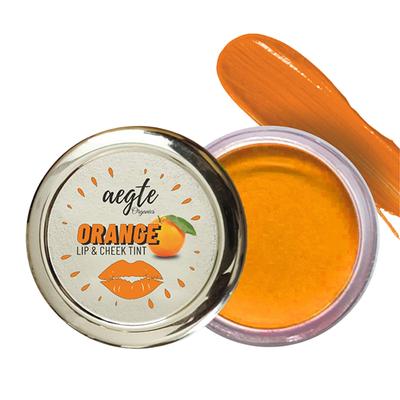 Aegte Orange Lip & Cheek Tint Balm (Orange) 15 gm - Lip Stains & Tints