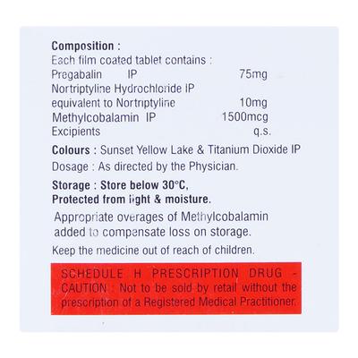 Trinurogab 75mg Tablet 10'S - Neuropathic Pain-Dru