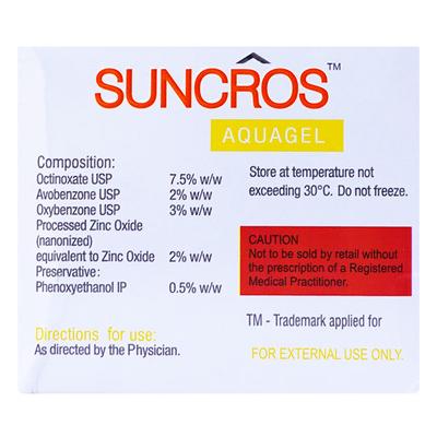Suncros SPF 26 Aquagel 100gm - Sunscreen Preparations-Emo