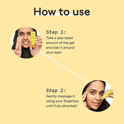 Quench Botanics Vitamin C Under Eye Gel for Dark Circles Minimizes Signs Of Ageing 15 ml - Eye Gels & Roll-On