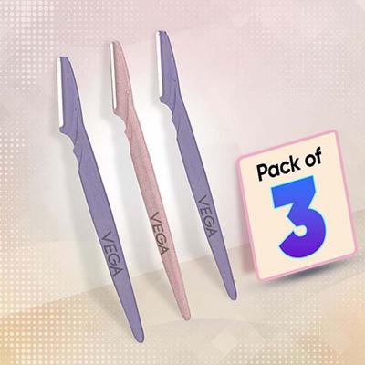 Vega Smooth Eyebrow Shaper for Women for Face, Eyebrows, Upperlips, Chin, Forehead, ESS-03 3's - Face & Eyebrow Razors