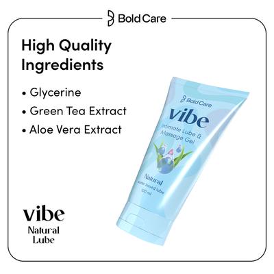 Bold Care Vibe Intimate Lube & Massage Gel Natural 100 ml - Flavoured Lubes