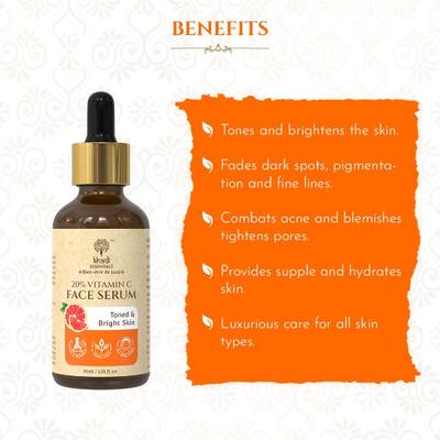 Khadi Essentials Vitamin C Brightening Oil Free Face Serum 30 ml - Face Serum