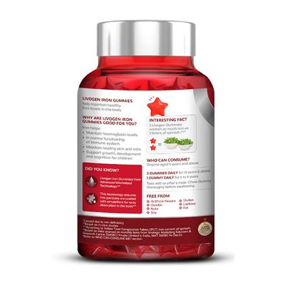 LIVOGEN STRAWBERRY FLAVOUR IRON Gummies 30's - Anaemia-VMA