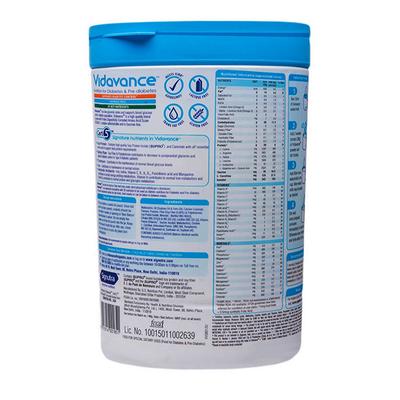 Vidavance Nutrition Supplement Powder for Diabetes & Pre-Diabetes Jar - Vanilla Flavour 400 g - Diabetes (Fitness)