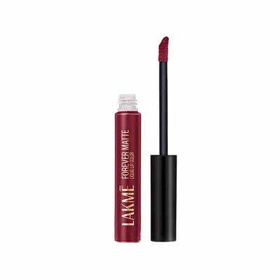 Lakme Forever Matte Liquid Lip, 16hr Lipstick,  Red Sangria, 5.6ml - Liquid Lipsticks
