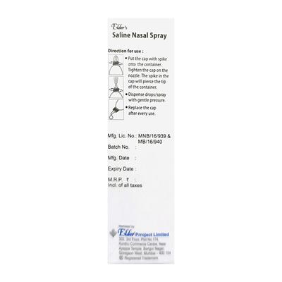 SALINE (ELDER'S) Nasal Solution 20ml - Nasal Congestion-Nas