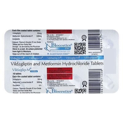 VILDAGLIP M 50/500mg Tablet 10's - Diabetes-Ant