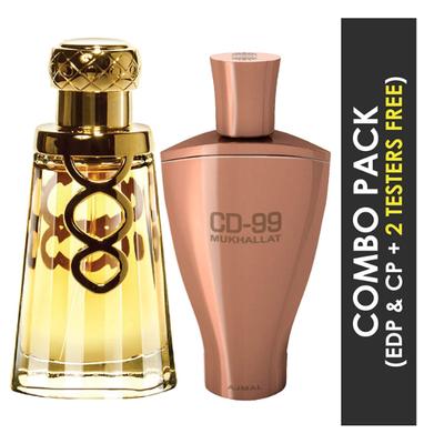 Ajmal Khallab EDP Woody Oudh Perfume And CD 99 Mukhallat Concentrated Perfume Oil Floral Oriental 64 ml - Perfumes (Edt/Edp)