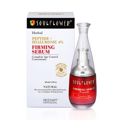 Soulflower Herbal Peptide + Hyaluronic 4% Firming Serum - Complete Age Control Concentrate 40 ml - Face Serum